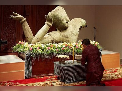Cambodia Sends Historic Bronze Statue to France for Restoration